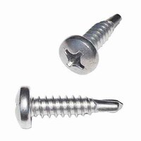 #10 X 1-1/2" Pan Head, Phillips, Self-Drilling Screw, 410 Stainless